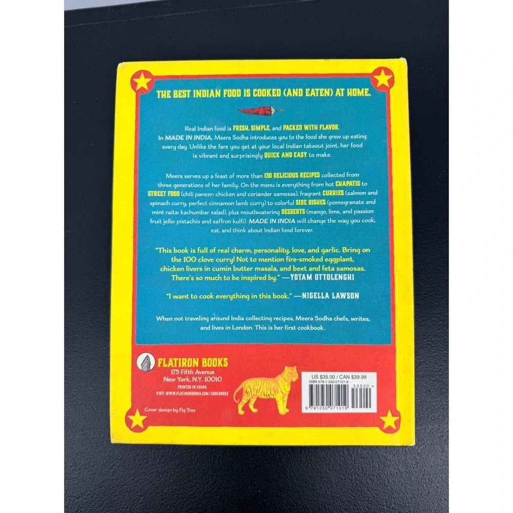 Meera Sodha Made in India Cookbook OS Yellow Hardcover Recipes Home Cooking EUC